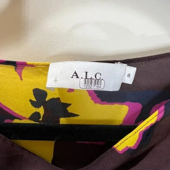 A.L.C. Floral Maroon Grace Dress $495